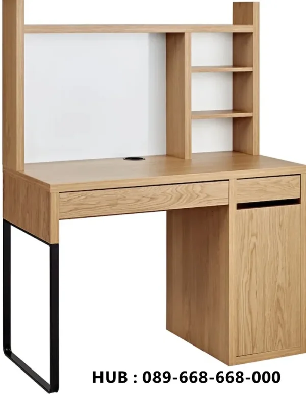 Model Meja Belajar Natural Finishing