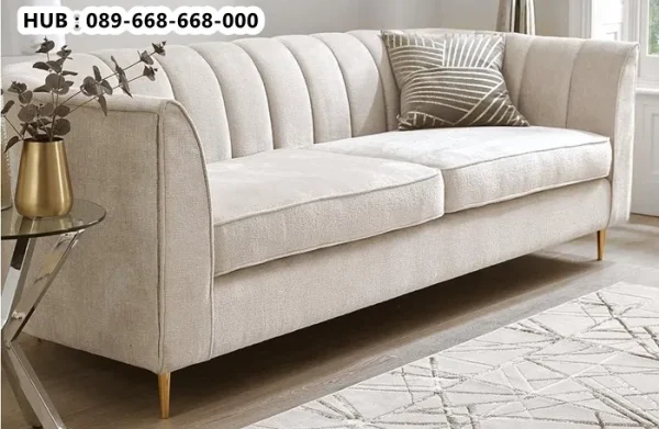Sofa 2 Seater Cream Custom Terbaru