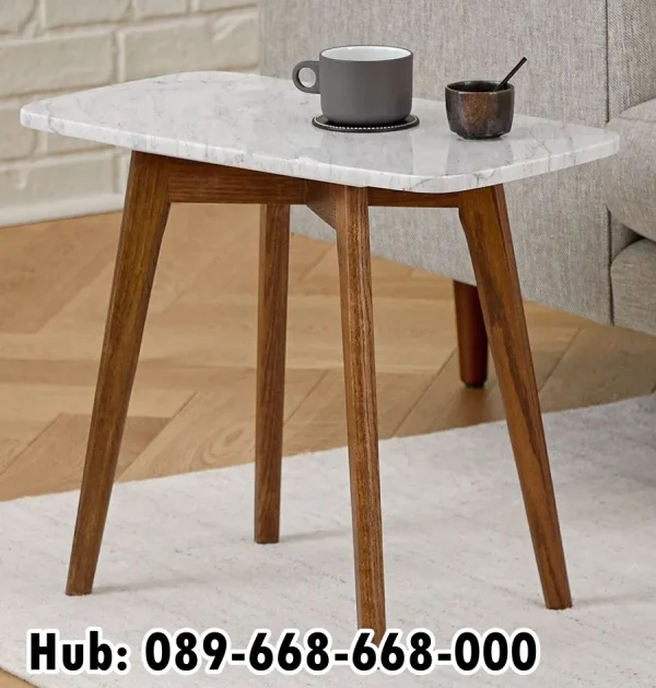 Jual Coffee Table Kayu Permukaan Marmer