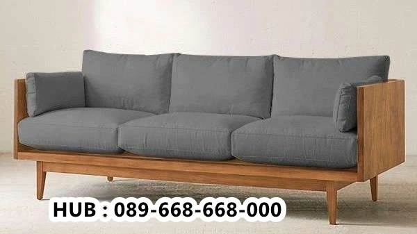 Kursi Sofa Kayu Solid Natural Elegan