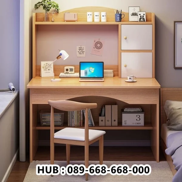 Meja Belajar Minimalis Rak Buku Atas