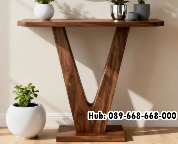 Meja Konsul Kayu Solid Ikonik Modern