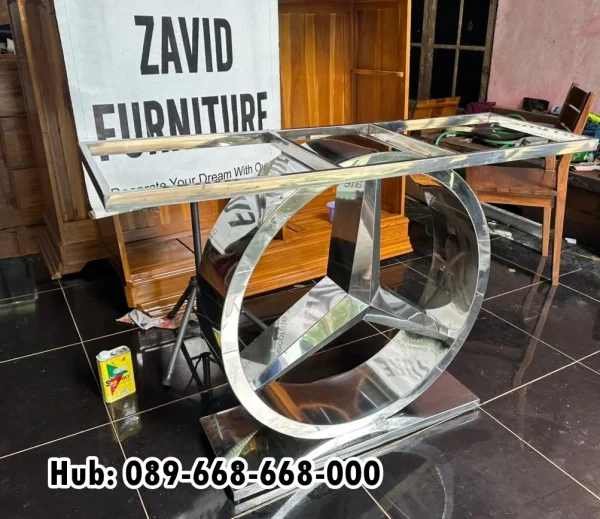 Meja Konsul Stainless Desain Mercy Terbaru