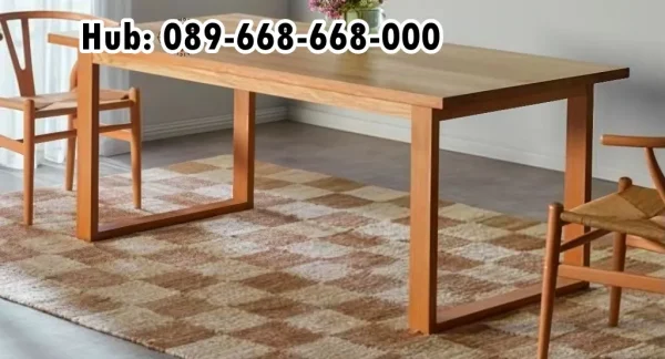 Meja Makan Meterial Full Kayu Jati Solid