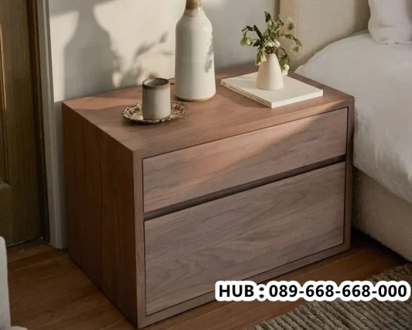 Meja Nakas Tempat Tidur Minimalis Jati