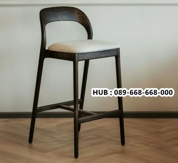 Kursi Bar Cafe Sandaran Lengkung