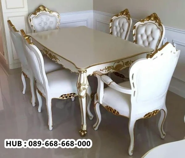 Meja Makan Ukir Mewah Klasik