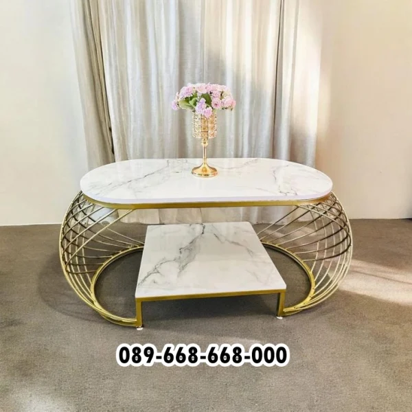 Meja Tamu Stainless Gold Bogor