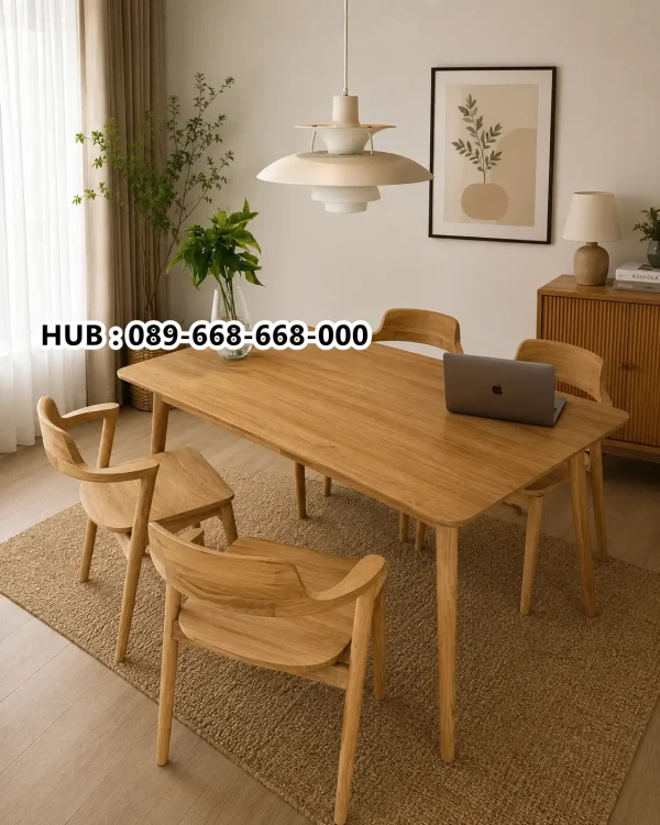 Set Meja Kursi Kayu Jati Simple