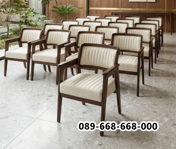 Kursi Makan Kayu Walnut Sandaran Tangan