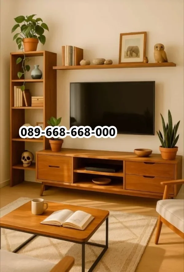Meja Tv kayu Jati Simpel Bandung