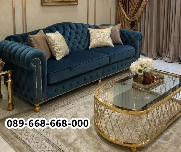 Sofa Tamu Mewah Versailles Blue