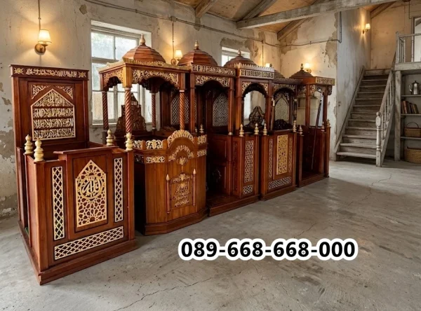 Jual Mimbar Masjid Bangkalan Model Kubah