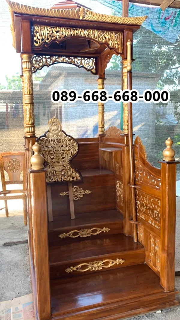 Jual Mimbar Masjid Pontianak Pintu Depan