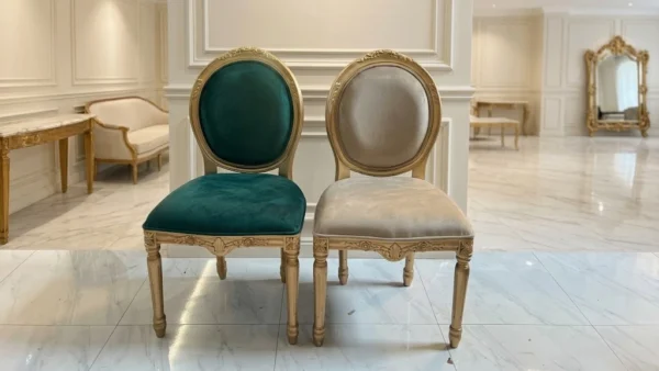 Kursi Makan Louis Velvet Palembang Mewah Elegan