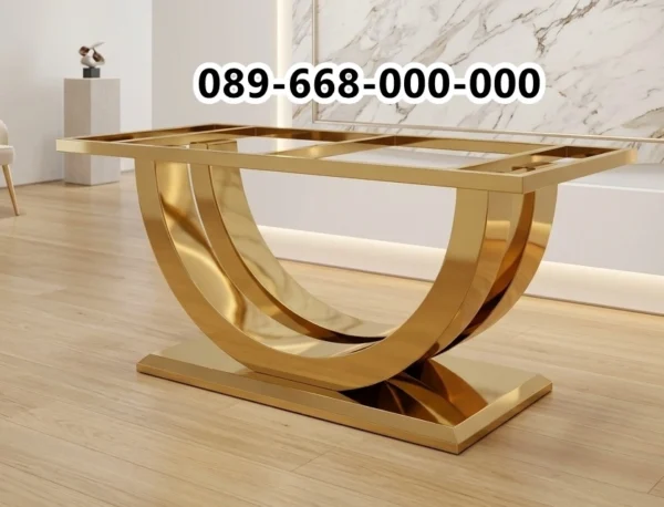 Rekomendasi Kaki Meja Stainlees Steel Singkawang Emas Elegan untuk Meja Marmer & Kayu