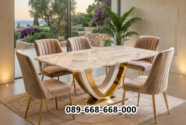 Luxury Marble Dining Table - Meja Makan Marmer