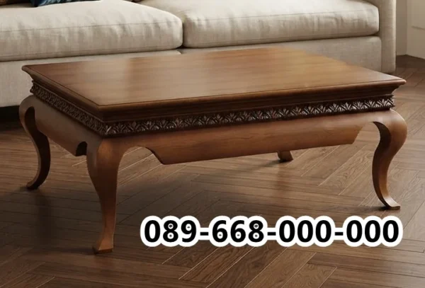 Harga Meja Tamu Kayu Surabaya Solid Desain Ukiran Ukiran Elegan Berkualitas